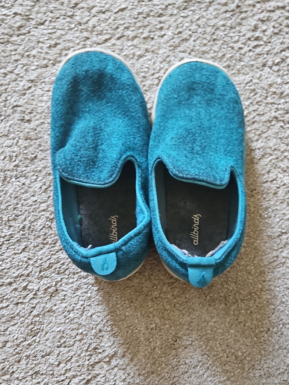 Allbirds Wool Lounger Kids, Teal, Size 9